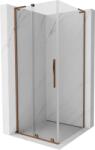 Mexen Velar L, zuhanykabin tolóajtóval 90 x 90 cm, 8mm átlátszó üveg, rózsaszín arany, 871-090-090-03-60 (871-090-090-03-60)