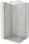 Mexen Velar L, zuhanykabin tolóajtóval 110 x 75 cm, 8mm átlátszó üveg, arany matt, 871-110-075-03-55 (871-110-075-03-55)