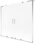 Mexen Velar L Duo, 2 szárnyas eltolható kádparaván 180 x 150 cm, 8 mm mattüveg, króm, 896-180-003-32-01 (896-180-003-32-01)