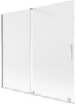 Mexen Velar, 2 szárnyas eltolható kádparaván 170 x 150 cm, 8 mm mattüveg, króm, 896-170-000-31-01 (896-170-000-31-01)