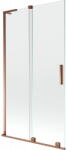 Mexen Velar L, 2 szárnyas eltolható kádparaván 100 x 150 cm, 8mm átlátszó üveg, rózsaszín arany, 896-100-003-01-60 (896-100-003-01-60)