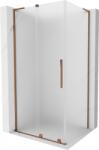 Mexen Velar L, zuhanykabin tolóajtóval 90 x 85 cm, 8 mm-es matt üveg, rózsaszín arany, 871-090-085-33-60 (871-090-085-33-60)