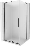 Mexen Velar L, zuhanykabin tolóajtóval 100 x 120 cm, 8 mm-es mattüveg, fekete matt, 871-100-120-33-70 (871-100-120-33-70)