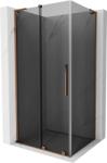 Mexen Velar L, tolóajtós zuhanykabin 100 x 120 cm, 8mm szürke üveg, rózsaszín arany, 871-100-120-43-60 (871-100-120-43-60)