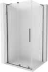 Mexen Velar L, zuhany sarok tolóajtóval 110 x 90 cm, 8 mm-es matt üveg, polírozott grafit, 871-110-090-33-95 (871-110-090-33-95)