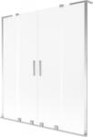 Mexen Velar L Duo, 2 szárnyas eltolható kádparaván 160 x 150 cm, 8 mm-es mattüveg, króm, 896-160-003-32-01 (896-160-003-32-01)