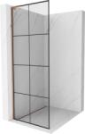Mexen Kioto L, Walk-In zuhany paraván 80 x 200 cm, 8 mm átlátszó üveg fekete mintás, rózsaszín arany profil, 800-080-103-60-77 (800-080-103-60-77)