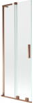 Mexen Velar L, 2 szárnyas eltolható kádparaván 75 x 150 cm, 8mm átlátszó üveg, rózsaszín arany, 896-075-003-01-60 (896-075-003-01-60)