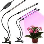  2 db 40 LED-es USB-s vörös és kék színű lámpa palánták neveléséhez, időzítővel (19241)