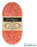 Scheepjes Stone Washed 843 Realgar Red - piros pamut keverék fonal