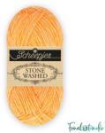 Scheepjes Stone Washed 842 Orange Calcite - narancs pamut keverék fonal