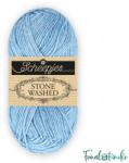 Scheepjes Stone Washed 845 Royal Azurite - kék pamut keverék fonal