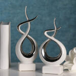 Infinity exkluzív fehér és ezüst színű kerámia szobor