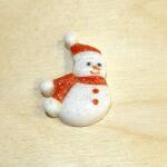  Hóember, glitteres, lapos. Mérete: 2x2, 8x0, 5 cm