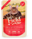 Sam's Field SAM'S FIELD True Meat Fillets Sterilised, Vită, plic hrană umedă fără cereale pisici sterilizate, (în sos), 85g