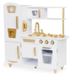 ECOTOYS Bucatarie mare din lemn pentru copii cu accesorii Ecotoys (EDI7267) Bucatarie copii