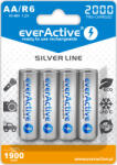 everActive Acumulatori AA R6 2000mAh 1.2V Ni-MH set 4 buc. Everactive Silver Line (EVHRL6-2000) Baterie reincarcabila