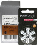 power one Baterii 312 PR41 PowerOne Evolution Zinc-Aer 1.45V Pentru Aparate Auditive Cutie 60 Baterii (Evolution P312) Baterii de unica folosinta