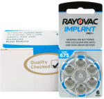 Rayovac Baterii Rayovac Implant Pro + 675 PR44 Zinc-Aer 1, 45V Pentru Aparate Auditive Set 60 Baterii (Implant 675) Baterii de unica folosinta