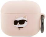Karl Lagerfeld AirPods 3 розов силиконов калъф Choupette Head 3D (KLA3RUNCHP)