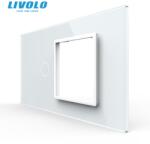 LIVOLO Panou Livolo pentru intrerupator simplu + Rama Livolo simpla 4M, alb (VL-P901.E-4W)