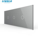 LIVOLO Panou Livolo intrerupator 3 x simplu pentru doza 6M, gri (VL-P901.1.1-7I)