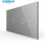 LIVOLO Panou Livolo intrerupator 2 x simplu pentru doza 4M, gri (VL-P901.1-4I)