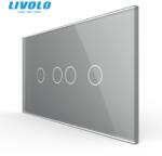 LIVOLO Panou Livolo intrerupator 2 x dublu pentru doza 4M, gri (VL-P902.2-4I)