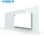 LIVOLO Panou Livolo pentru intrerupator simplu + Rama Livolo dubla pentru doza 6M, alb (VL-P901.E.E-7W)