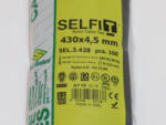 SapiSelco Gyorskötöző, 430x4, 5 fekete kábelkötegelő - ERŐS, tartós, iparilag is minősített kötegelő - SapiSelco SELFIT - 100 db/csomag [SEL. 3.428]