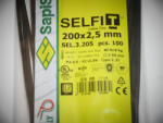 SapiSelco Gyorskötöző, 200x2, 5 fekete kábelkötegelő - ERŐS, tartós, iparilag is minősített kötegelő - SapiSelco SELFIT - 100 db/csomag [SEL. 3.205]