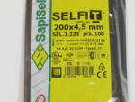 SapiSelco Gyorskötöző, 200x4, 5 fekete kábelkötegelő - ERŐS, tartós, iparilag is minősített kötegelő - SapiSelco SELFIT - 100 db/csomag [SEL. 3.223]