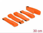 Delock Befűzős hurkolható tépőzáras kábelrendező narancs 300 x 20mm (5db/csomag)