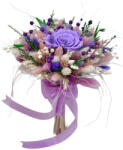Eventissimi® Buchet flori naturale uscate si trandafir criogenat XL, personalizabil, ideal pentru cununie civila, nunta, mireasa sau cadou (BF-184)