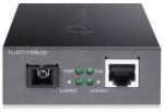 TP-Link Media Convertor WDM TP-Link FC111PB-20 1x 10/100Mbps RJ45 Port cu POE 802.3af 1x 100Mbps SC Fiber Port pana la 20KM Negru (FC111PB-20)