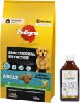 PEDIGREE PEDIGREE® Adult Professional Nutrition 12kg baromfival és zöldségekkel - teljes értékű szárazeledel felnőtt nagy és közepes méretű kutyáknak + Lab-V lazacolaj 100% Minden korú kutyáknak és macskáknak 