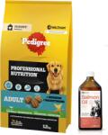 PEDIGREE PEDIGREE® Adult Professional Nutrition 12kg baromfival és zöldségekkel - teljes értékű szárazeledel felnőtt nagy és közepes méretű kutyáknak + Lab-V lazacolaj 100% Minden korú kutyáknak és macskáknak 