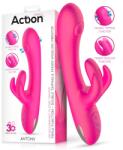 Action Antony Triple Function Double Tapping & Finger Wiggling Vibrator Pink Vibrator