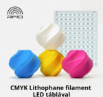 Bambu Lab - PLA Basic CMYK Lithophane filament válogatás LED táblával - Tekercs - 1, 75 mm - 4x1 kg