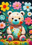 Enjoy - Puzzle Ursuleț cu flori - 1 000 piese Puzzle