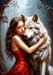 Enjoy - Puzzle Doamna și Lupul - 1 000 piese Puzzle
