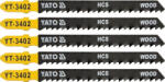 Yato Lama fierastrau pendular YATO tip T 100mm HCS 8TPI lemn 5pcs (YT-3402) | YATO Pânză de ferăstrău YATO T8TPI 100/75 mm HCS (5 buc) (YT-3402)