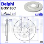 DELPHI Disc frana DELPHI BG5186C (BG5186C) - automobilus