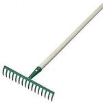 J.A.D. TOOLS JAD TOOLS 16 fogú gereblye nyéllel 160 cm, zöld (5494)