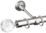  Elegáns Kristálydíszes Függönyrúd - Krómozott Fém - 360 cm (CRISTAL - S01-360)
