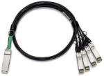 Dell hálózati kábel 40GbE (QSFP ) - 4 x 10GbE SFP passzív réz kiépítőkábel 3 méter Ügyfél által telepített 3 méteres kábel (470-AAXG)