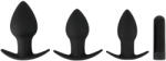 Black Velvets Butt Plug Set akkus anál vibrátor szett - 3 részes (fekete)