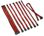 Kolink Core Pro fonott kábelhosszabbító kit 12V-2x6 Type 2 Jet Black/Racing Red (COREPRO-EK-12VT2-BRD)