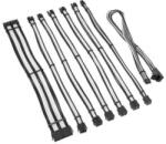 Kolink Core Pro fonott kábelhosszabbító kit 12V-2x6 Type 1 Jet Black/Brilliant White (COREPRO-EK-12VT1-BWH) (COREPRO-EK-12VT1-BWH)