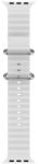  strap-038 Apple Watch 0-8 szériákhoz 42mm / 44mm / 45mm fehér dupla csatos szilikon okosóra szíj (strap-038)
